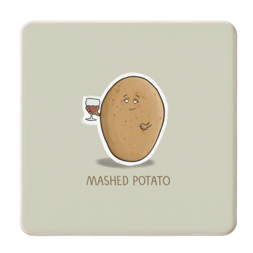 Mashed Potato - personalised beer coaster by Carl Batterbee