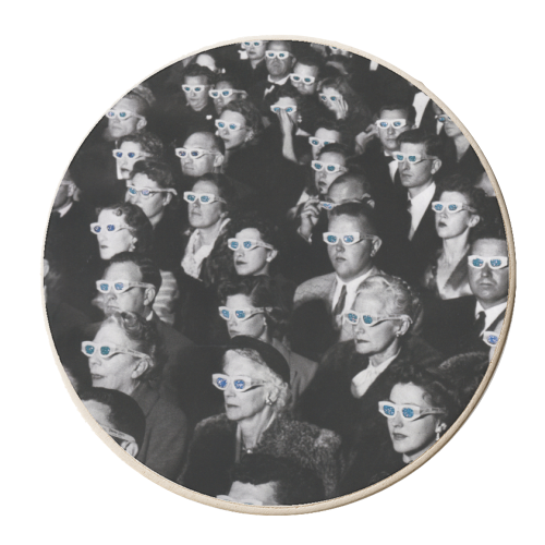 Mass Hysteria | Surreal Collage Art Print - personalised beer coaster by OhMC! Designs