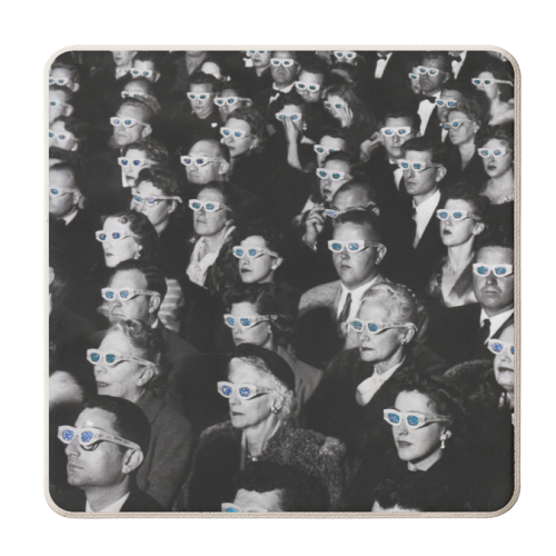 Mass Hysteria | Surreal Collage Art Print - personalised beer coaster by OhMC! Designs