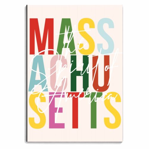 Massachusetts "The Spirit of America" Color State - personalised A4, A5, A6 notebook by Toni Scott