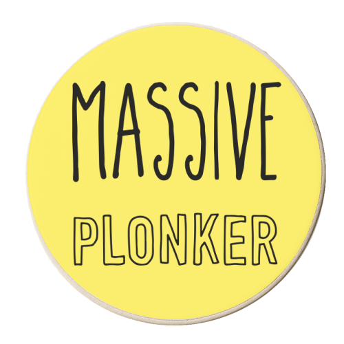 Massive Plonker - personalised beer coaster by Adam Regester