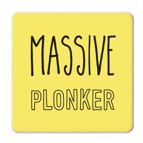 Massive Plonker - personalised beer coaster by Adam Regester