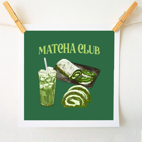 Matcha Club - A1 - A4 art print by EZbie