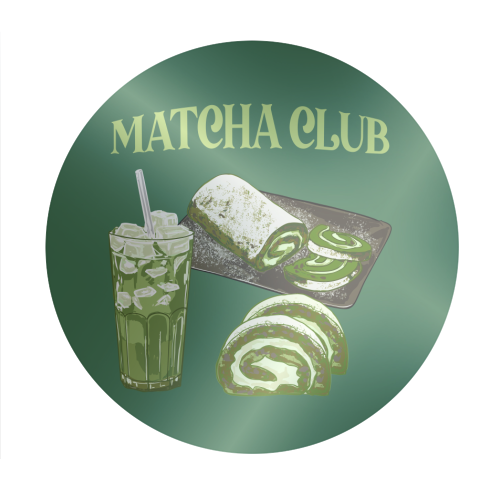 Matcha Club - Circle Sticker by EZbie