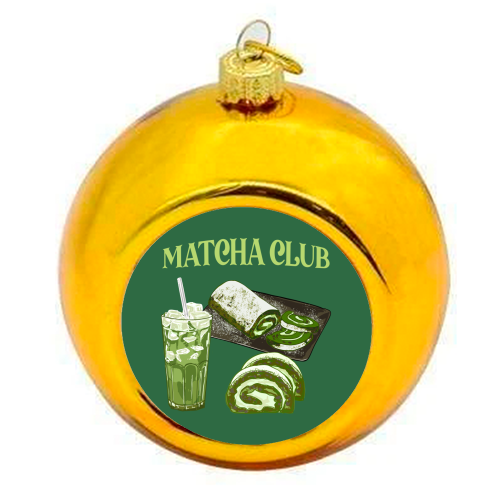 Matcha Club - colourful christmas bauble by EZbie