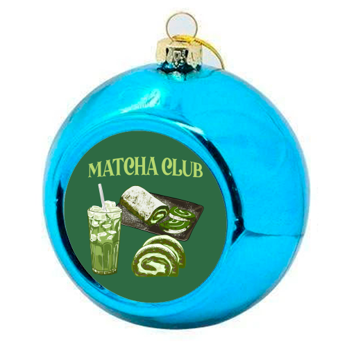 Matcha Club - colourful christmas bauble by EZbie