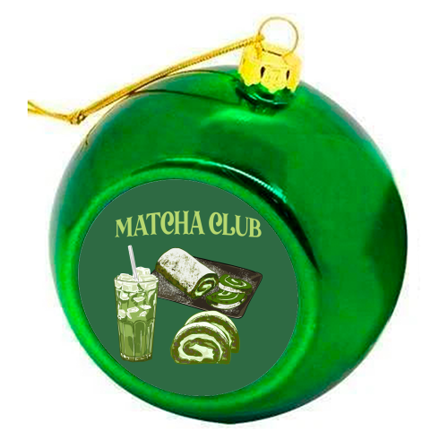 Matcha Club - colourful christmas bauble by EZbie