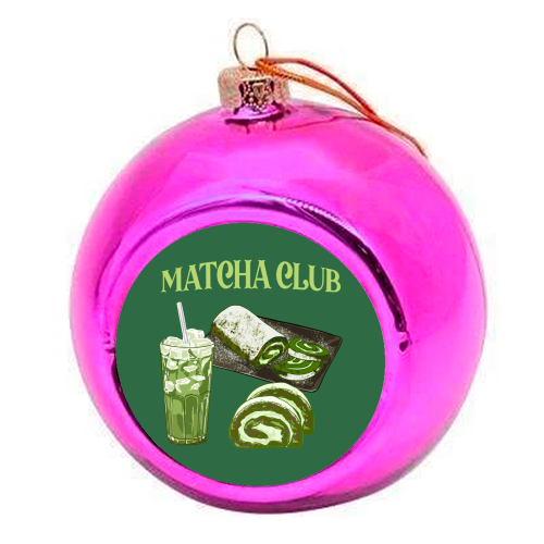 Matcha Club - colourful christmas bauble by EZbie