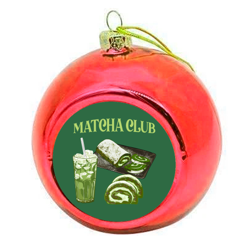 Matcha Club - colourful christmas bauble by EZbie
