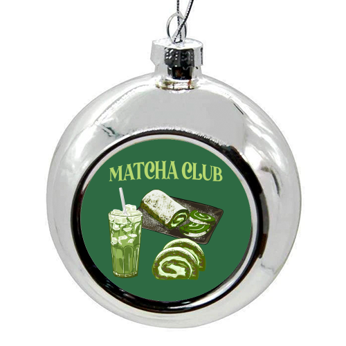 Matcha Club - colourful christmas bauble by EZbie