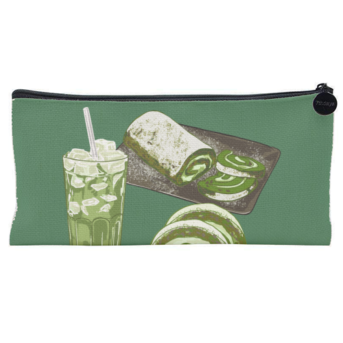 Matcha Club - flat pencil case by EZbie