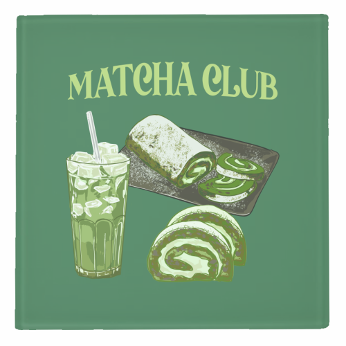 Matcha Club - personalised beer coaster by EZbie