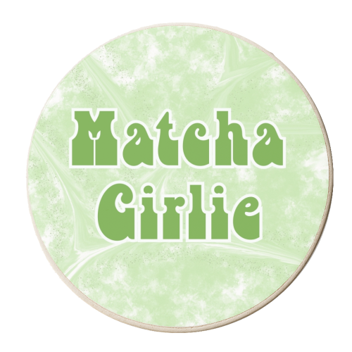 Matcha Girlie - personalised beer coaster by Lilly Rose