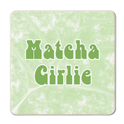Matcha Girlie - personalised beer coaster by Lilly Rose