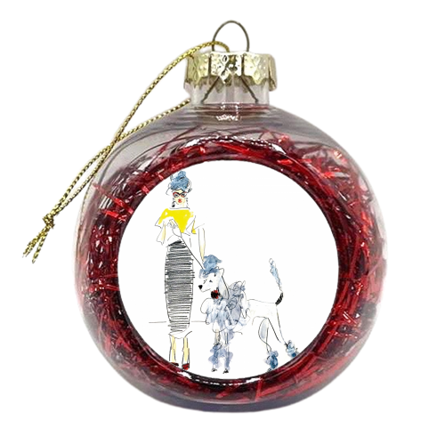 Matching Hair Don't Care  - xmas bauble by Vicky Natacha Dickson