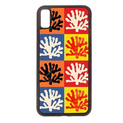 Matisse Inspired Pop Art Coral Reef Red Orange Yellow Blue Black Beige - stylish phone case by Art Heart Home and Fashion