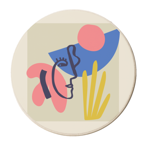 Matisse Lady - personalised beer coaster by EZbie