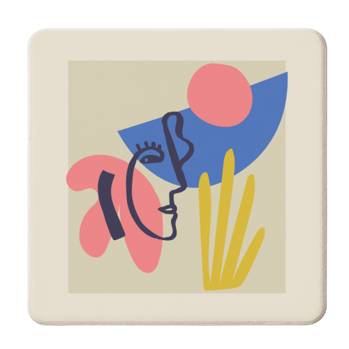 Matisse Lady - personalised beer coaster by EZbie