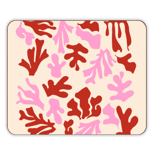 Matisse Pink & Red Abstract Pattern - designer placemat by AbstraHaus by EZbie