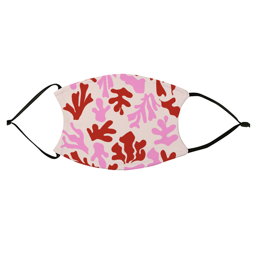 Matisse Pink & Red Abstract Pattern - face cover mask by AbstraHaus by EZbie