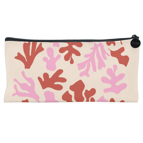 Matisse Pink & Red Abstract Pattern - flat pencil case by AbstraHaus by EZbie