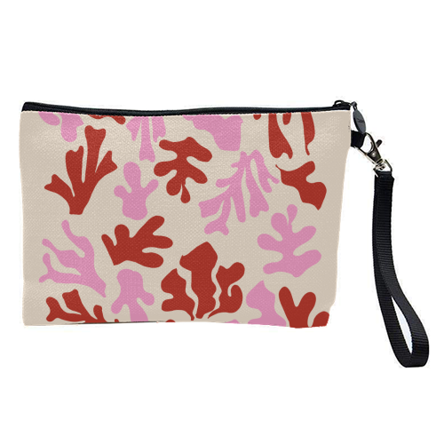 Matisse Pink & Red Abstract Pattern - pretty makeup bag by AbstraHaus by EZbie