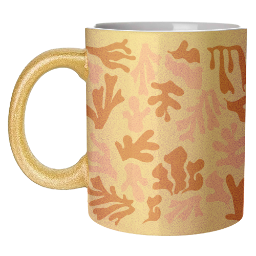 Matisse Pink & Red Abstract Pattern - unique mug by AbstraHaus by EZbie