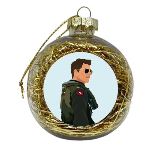 Maverick Top Gun - xmas bauble by Rock and Rose Creative