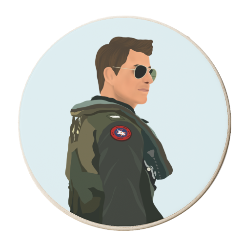 Maverick Top Gun - personalised beer coaster by Rock and Rose Creative