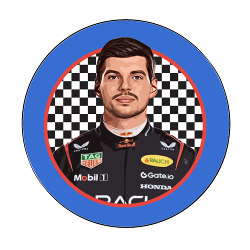 Max - Circle Sticker by DOLLY WOLFE