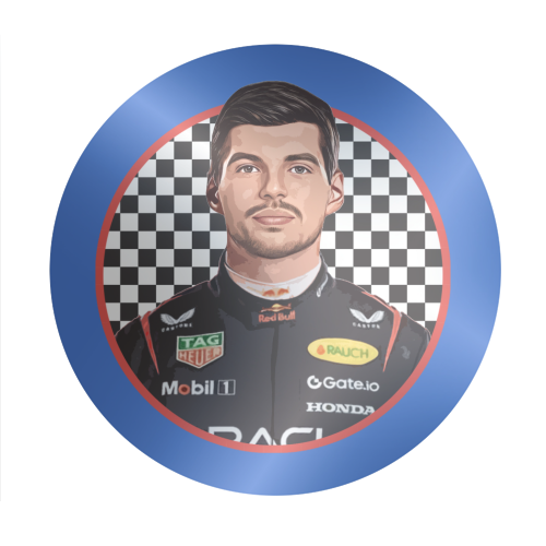 Max - Circle Sticker by DOLLY WOLFE