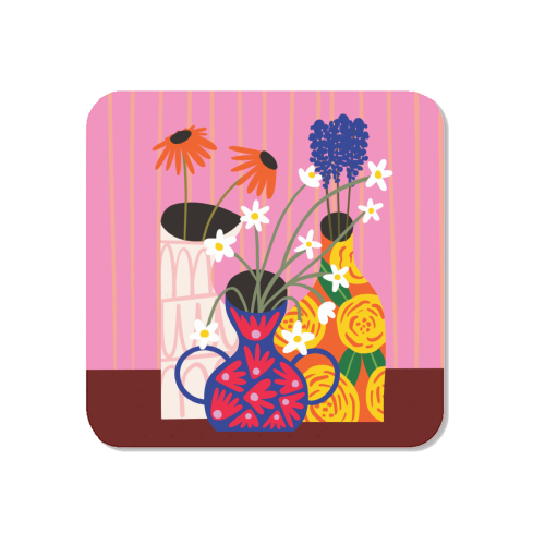 Maximalism Bold Floral Illustration Design - Magnet by AbiGoLucky