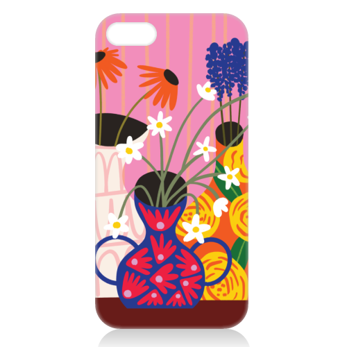 Maximalism Bold Floral Illustration Design - unique phone case by AbiGoLucky