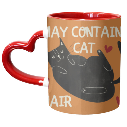 May Contain Cat Hair Mug - unique mug by AbiGoLucky