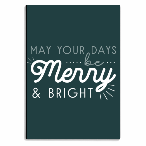 May your days be merry print - personalised A4, A5, A6 notebook by The Girl Next Draw