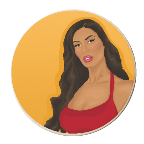 Maya Jama - personalised beer coaster by By Rosybum