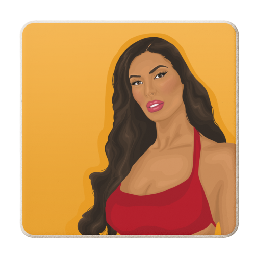 Maya Jama - personalised beer coaster by By Rosybum