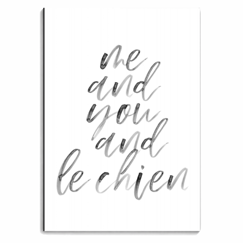 Me and You and Le Chien Watercolor Script - personalised A4, A5, A6 notebook by Toni Scott