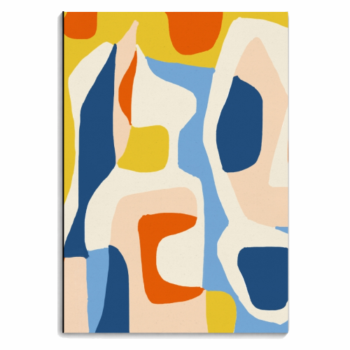 Me & Mine, Abstract Bohemian Pastel Shapes Painting, Eclectic Colorful Graphic Design - personalised A4, A5, A6 notebook by Uma Prabhakar Gokhale