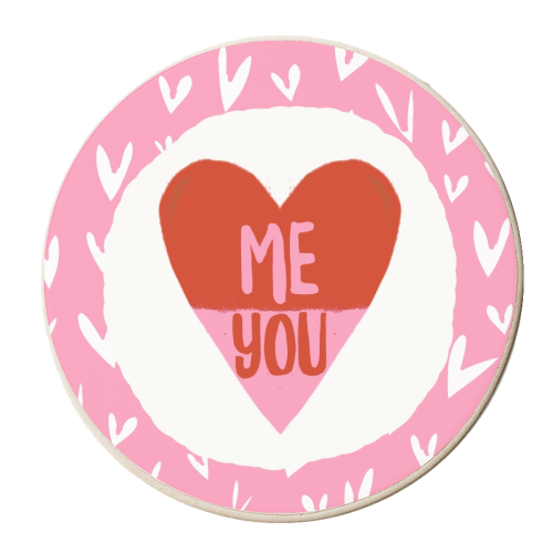 Me & You - personalised beer coaster by Giddy Kipper