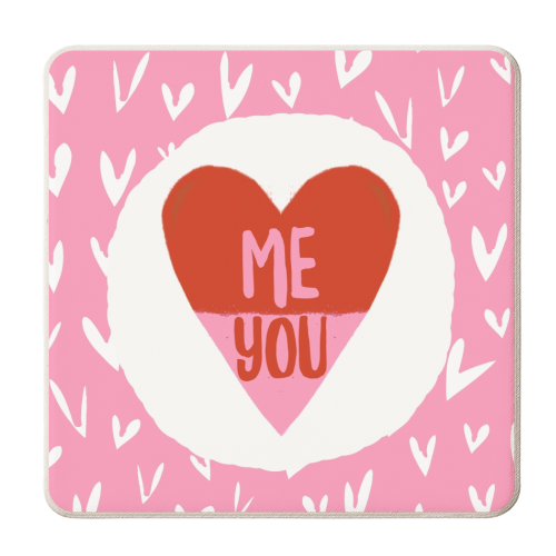 Me & You - personalised beer coaster by Giddy Kipper