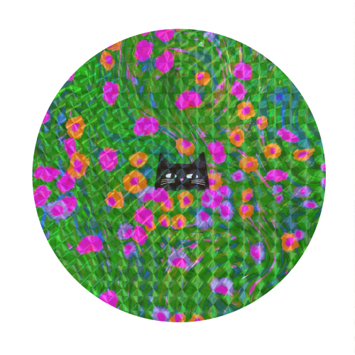 Meadow Cat - Circle Sticker by The Paper Tail