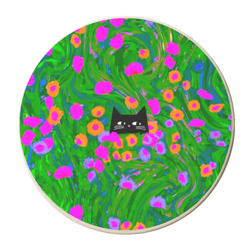 Meadow Cat - personalised beer coaster by The Paper Tail