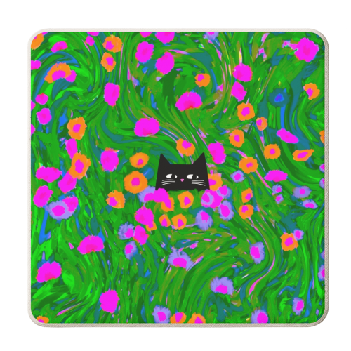 Meadow Cat - personalised beer coaster by The Paper Tail