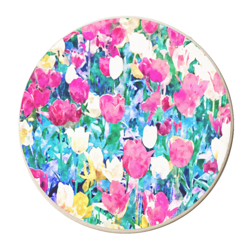 Meadow in Bloom - personalised beer coaster by Uma Prabhakar Gokhale