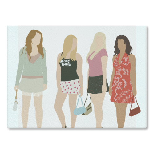 Mean Girls - glass chopping board by Pink and Pip