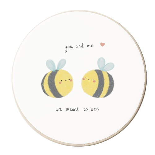 Meant to Bee - personalised beer coaster by Ellie Bednall