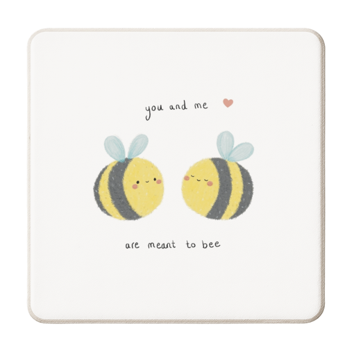 Meant to Bee - personalised beer coaster by Ellie Bednall