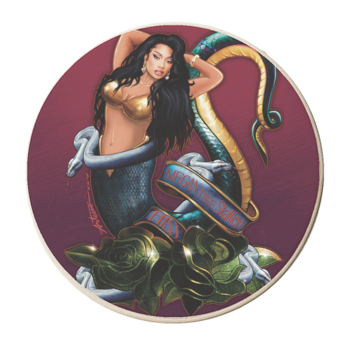 Megan Thee Stallion - personalised beer coaster by ARTECCO