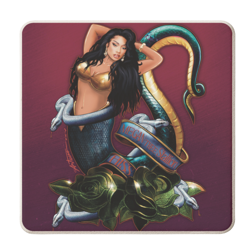 Megan Thee Stallion - personalised beer coaster by ARTECCO